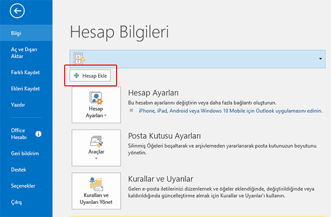 Outlook IMAP Mail Setup